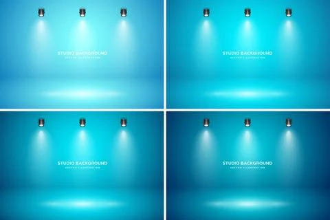 Empty studio abstract background, soft spotlight effect, smooth gradient and Stock Illustration