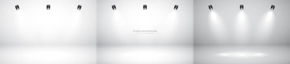 Empty studio abstract background, soft spotlight effect, smooth gradient and Stock Illustration