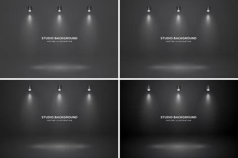 Empty studio abstract background, soft spotlight effect, smooth gradient and Stock Illustration