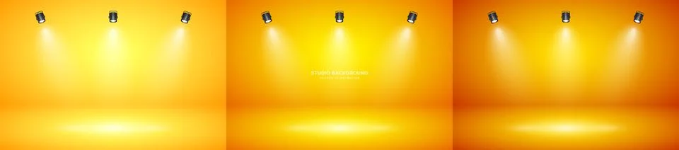 Empty studio abstract background, soft spotlight effect, smooth gradient and Stock Illustration