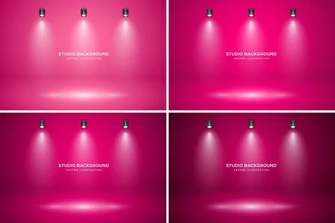Empty studio abstract background, soft spotlight effect, smooth gradient and Stock Illustration