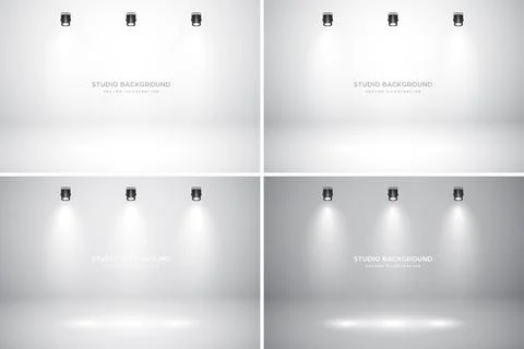Empty studio abstract background, soft spotlight effect, smooth gradient and Stock Illustration