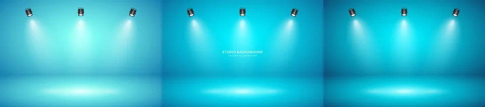Empty studio abstract background, soft spotlight effect, smooth gradient and Stock Illustration