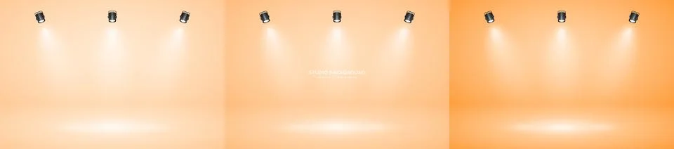 Empty studio abstract background, soft spotlight effect, smooth gradient and Stock Illustration