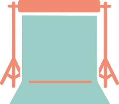 Empty studio background backdrop screen pastel icon Иллюстрация