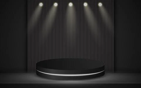 Empty studio background. Studio lighting. Space for selling products on a w.. Stock Illustration