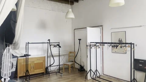 Empty Studio with Costume Hangers 库存影片 242530860