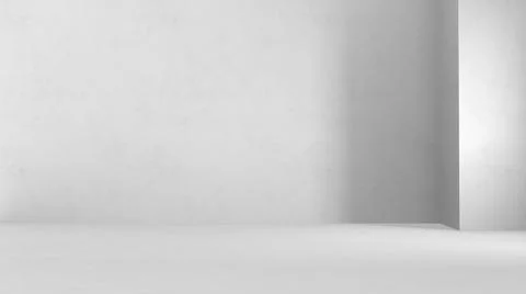 Empty studio in gray color with light from window. Background design for product Stock Illustration