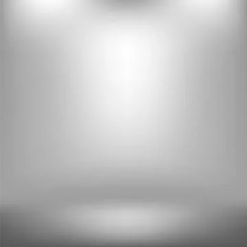 Empty Studio. Light Gray Abstract Background with Radial Gradient Effect.Flat Stock Illustration