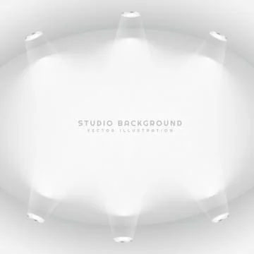 Empty studio lights background Stock Illustration