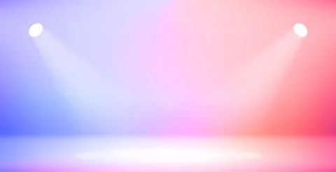 Empty studio with projectors. Vector 3d illustration Stock Illustration