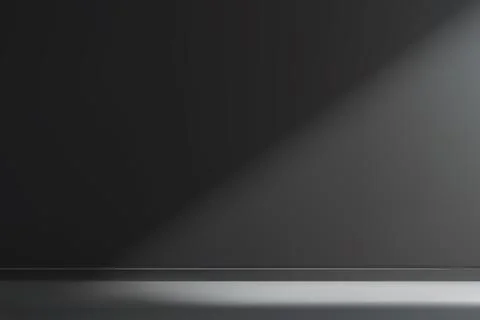 Empty studio room background with light shadow on wall. Illustrazione stock