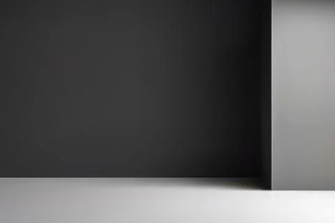 Empty studio room background with light shadow on wall. Stock Illustration
