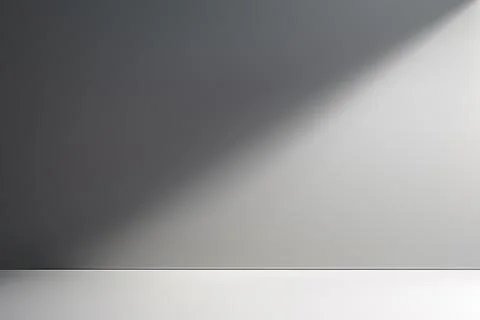 Empty studio room background with light shadow on wall. Illustrazione stock