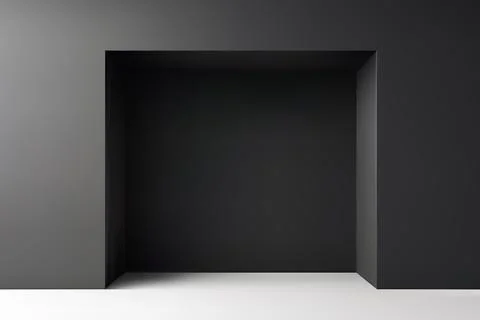 Empty studio room background with light shadow on wall. Illustrazione stock