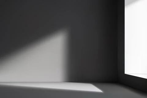 Empty studio room background with light shadow on wall. Stock Illustration