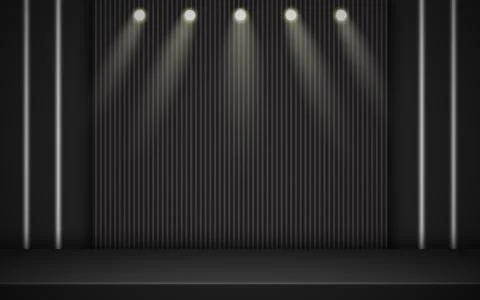 Empty studio. Room background, product display with copy space to showcase .. Stock Illustration