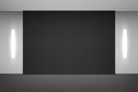 Empty studio room background with spotlight. Ilustración de archivo