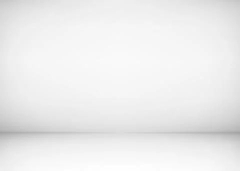 Empty studio room interior. White wall and floor background. Clean workshop f Stock Illustration