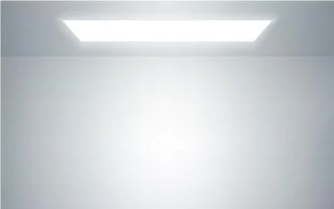 Empty studio room interior. White wall and floor background. Clean workshop f Stock Illustration