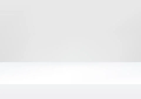 Empty studio white background for product display with copy space. Showroom s Stock-Illustration