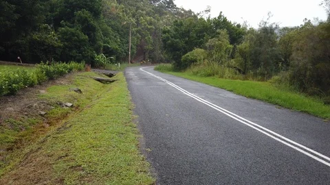 Empty suburban highway Stock Footage 126801317