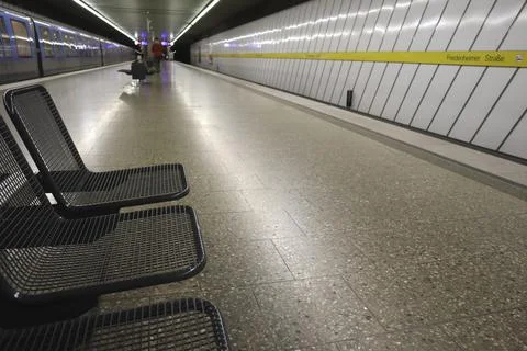 Empty subway station Stock Photos