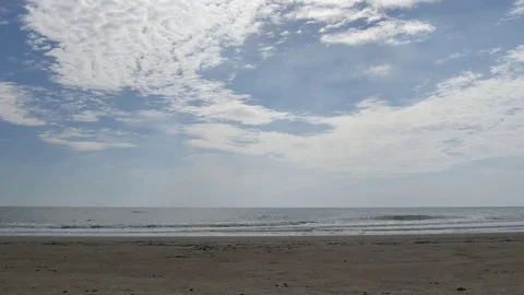 Empty summer beach. Brussa beach, Caorle, Italy Video stock 85413849