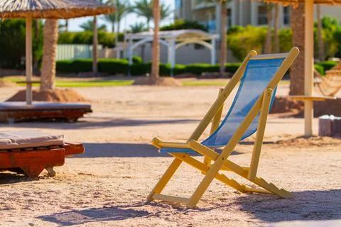 Empty sun lounger Stock Photos