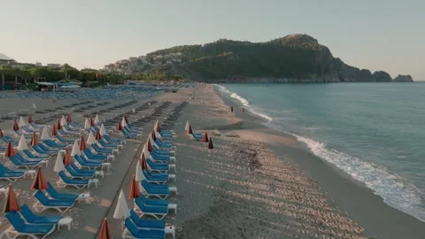Empty Sun Loungers at Cleopatra Beach Stock Footage 282928310
