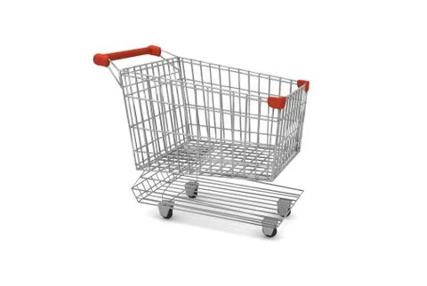 Empty supermarket cart Illustrazione stock