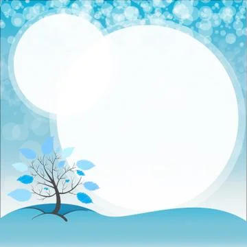 An empty surface with a tree Illustrazione stock