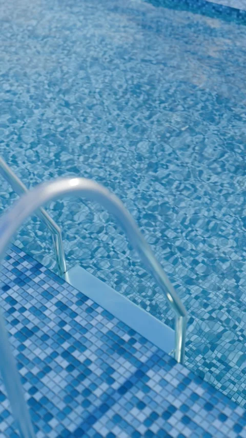 Empty swimming pool with stairs Stock Footage 302277249