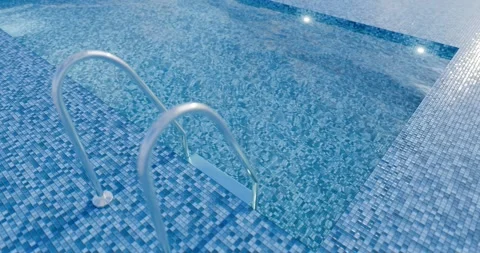 Empty swimming pool with stairs Stock-Footage 302278100