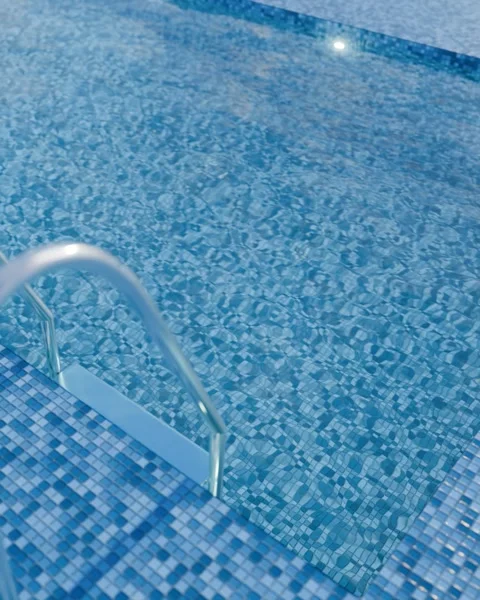 Empty swimming pool with stairs Stock Footage 302291474