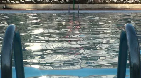 Empty swimmingpool at evening Video stock 20485804