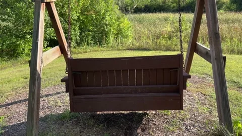 Empty Swing Back Stock Footage 206256812
