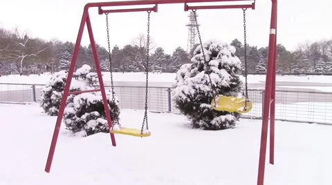 Empty swing chairs Stock Footage 46875875