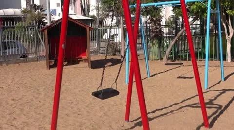 Empty swing Stock Footage 14870088