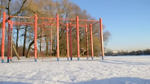 Empty swing Stock Footage 75428207
