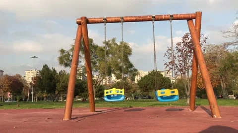 Empty swing Stock Footage 144339739