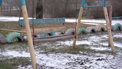 Empty Swing Stock Footage 233998673