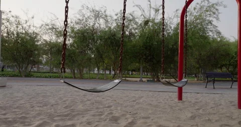 Empty Swing Stock Footage 256079217