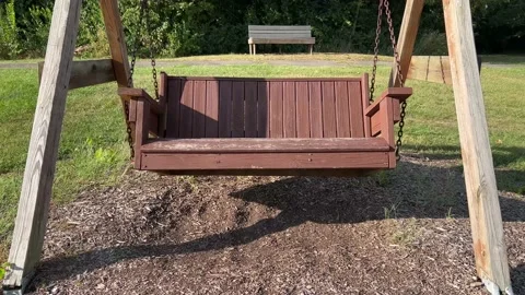 Empty Swing Front Stock Footage 206256804