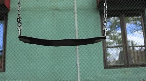 EMPTY SWING - NYC CITY PLAYGROUND Stock Footage 973318