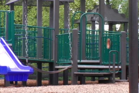 Empty Swing at a Park Stock Footage 373359