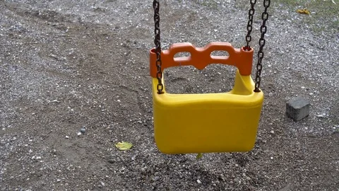 Empty swing playground in public park Stock Footage 102767082