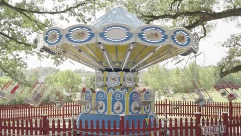 Empty swing ride at county fair Stock Footage 286831371