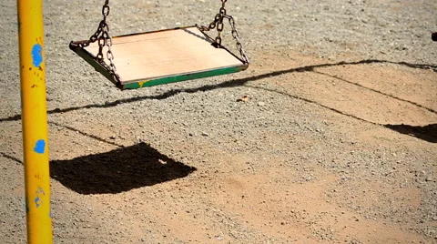Empty Swing at School in Tanzania Stock Footage 42401125