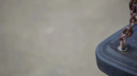 Empty swing set at children's playground Stock Footage 56888158